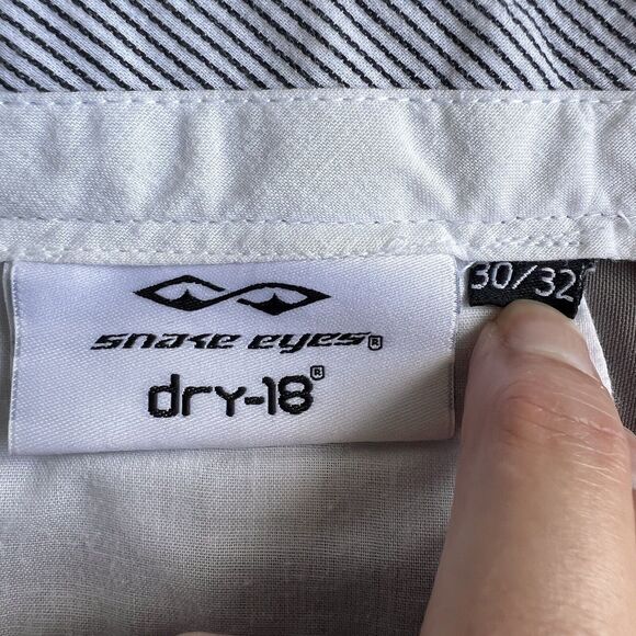 Snake Eyes Dry-18 Golf Pants Men's 30x32 Taupe Tan Flat Front Chinos Activewear - Picture 6 of 10